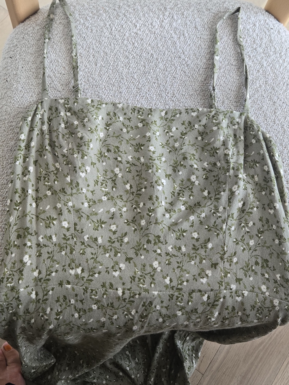Reformation Olive Green Floral Spaghetti-Strap Midi Dress In Colour Juniper - Picture 8 of 9